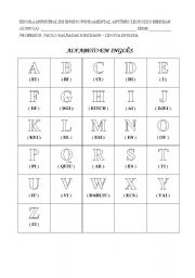 English Worksheet: The Alphabet Song