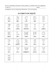 English worksheet: The Alphabet Song