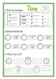 English Worksheet: TIME