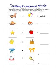 English Worksheet: Compound Words