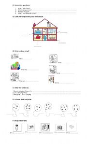 English Worksheet: Diagnostic test 6th grade