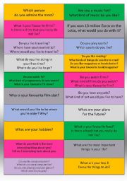 English Worksheet: Conversation Cards