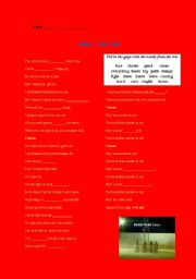 English worksheet:  Song listening - Shine by Take That