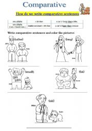 English Worksheet: comparative 