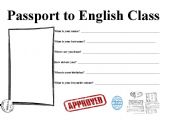 English Worksheet: Passport to English Class