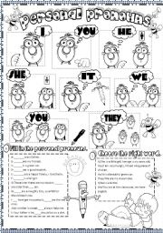 English Worksheet: personal pronouns