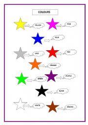 English Worksheet: colours