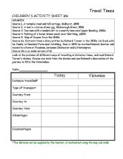 English Worksheet: Victorian Transport Worksheet