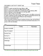 English worksheet: Victorian Transport Worksheet