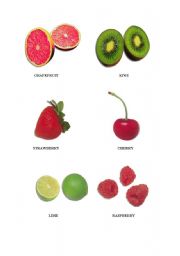 English Worksheet: FRUIT