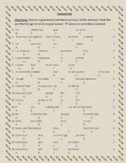 English Worksheet: Connectives