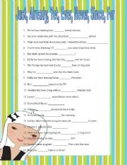 English Worksheet: Just, already, yet, ever, never, since and for 3