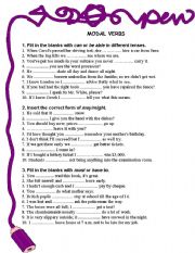 English Worksheet: Modals