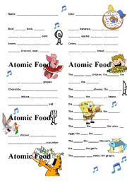 Atomic food lyrics and activities