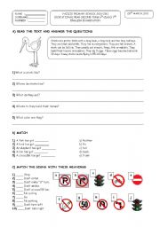 English Worksheet: SECOND TERM 6TH CLASS 1ST ENGLISH EXAMINATON