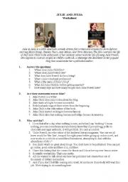 English Worksheet: Julia and Julie 