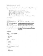 English Worksheet: making suggestions