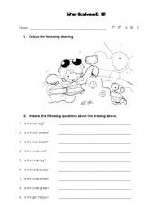 English Worksheet: To be  2/3