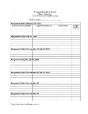 English Worksheet: Pronunciation Error Record Template