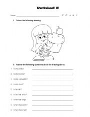 English Worksheet: To be  3/3