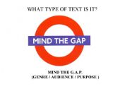 English worksheet: mind the gap