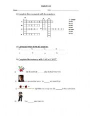 English worksheet: English Test