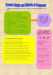English Worksheet: present simple and frequency adverbs