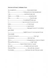 English Worksheet: Present Continuous