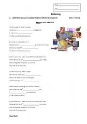 English Worksheet: media