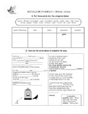 English Worksheet: Skyline Pigeon - Elton John song with exercises and answer key