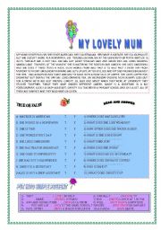 English Worksheet: MY LOVELY MUM