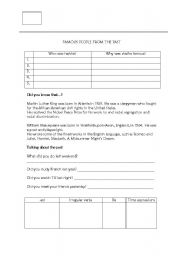 English worksheet: past tense activities