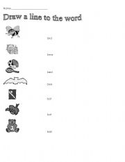 English Worksheet: Begin B sound