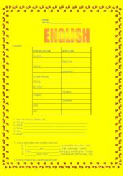 English worksheet: Simple past