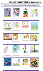 English Worksheet: chores in the house