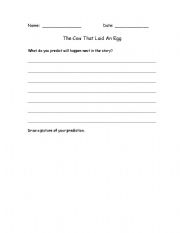 English Worksheet: The Cow That Laid An Egg