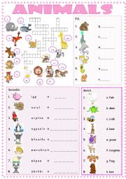 English Worksheet: Animals