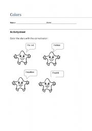 English Worksheet: Colors