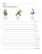 English Worksheet: adjectives worksheet