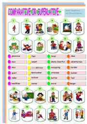 English Worksheet: COMPARATIVES AND SUPERLATIVES