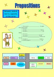 English worksheet: prepositions