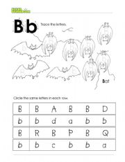 English worksheet: Letter Bb