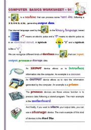 English Worksheet: computers