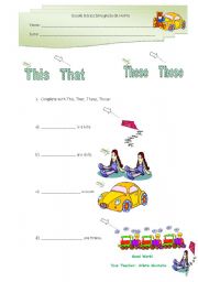 English Worksheet: This/That- These/ Those