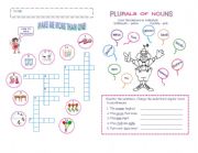 English Worksheet: PLURALS OF NOUNS