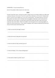 English Worksheet: Recess