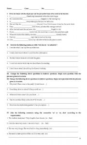 English Worksheet: test