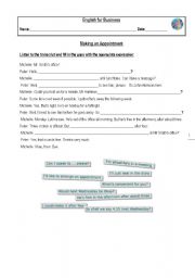 English worksheet: Making an Appointment
