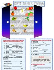 English Worksheet: Fruit in the fridge