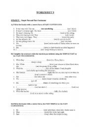 English worksheet: present continous